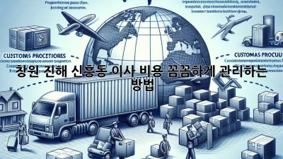 창원 진해 신흥동 이사 비용, 꼼꼼하게 관리하는 방법!