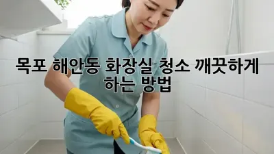 목포 해안동 화장실 청소, 깨끗하게 하는 방법!